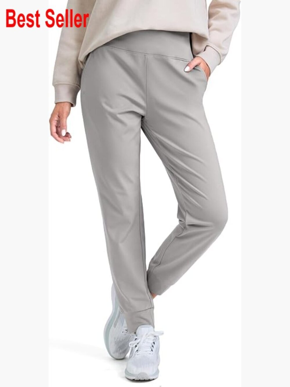 Fleece Lined Joggers High Waisted Water Resistant Thermal Hiking Pants